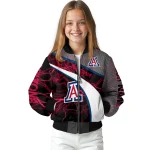 custom arizona wildcats electric flash red bomber jacket best selling
