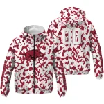 custom arkansas razorbacks camouflage mashup red windbreaker jacket best selling