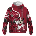 custom arkansas razorbacks football micky mouse red windbreaker jacket best selling