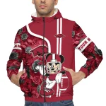 custom arkansas razorbacks football micky mouse red windbreaker jacket best selling