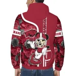 custom arkansas razorbacks football micky mouse red windbreaker jacket best selling