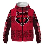 custom arkansas state red wolves cat eyes scarlet windbreaker jacket best selling