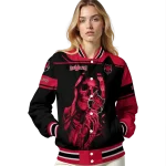 custom arkansas state red wolves reaper hands scarlet black varsity jacket best selling