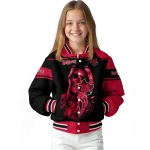 custom arkansas state red wolves reaper hands scarlet black varsity jacket best selling
