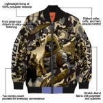 custom army black knights skull horde gold bomber jacket best selling