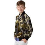 custom army black knights skull horde gold bomber jacket best selling