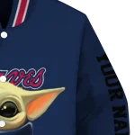 custom atlanta braves adorable yoda navy black varsity jacket best selling