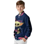 custom atlanta braves adorable yoda navy black varsity jacket best selling