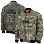 custom atlanta braves camouflage abstract camouflage bomber jacket best selling