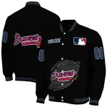 custom atlanta braves claw fragment black varsity jacket best selling