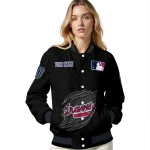 custom atlanta braves claw fragment black varsity jacket best selling
