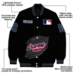 custom atlanta braves claw fragment black varsity jacket best selling