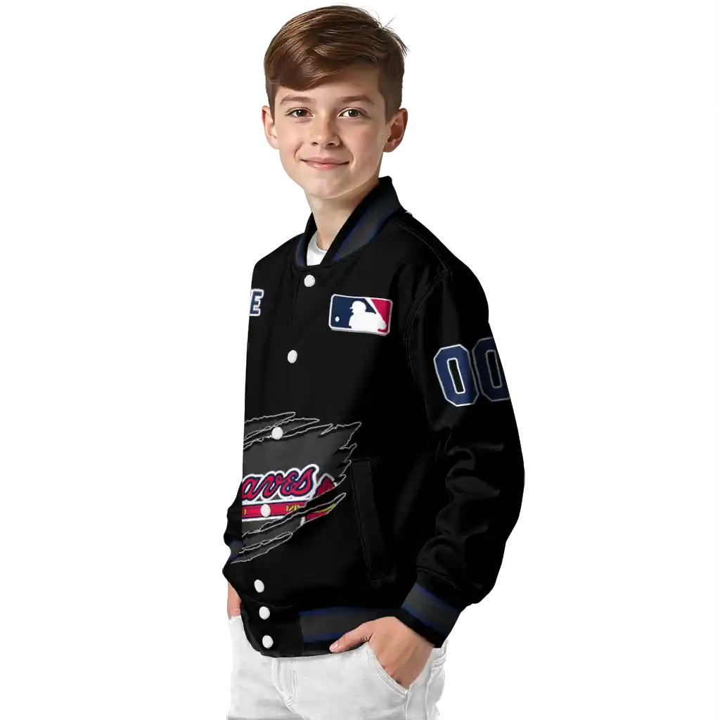 custom atlanta braves claw fragment black varsity jacket trendy custom atlanta braves claw fragment black varsity jacket trendy