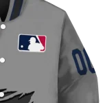custom atlanta braves claw rend grey varsity jacket best selling