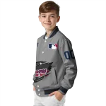 custom atlanta braves claw rend grey varsity jacket best selling