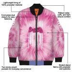custom atlanta braves pink tie dye pink bomber jacket best selling