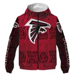 custom atlanta falcons cat eyes red windbreaker jacket best selling