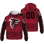 custom atlanta falcons cat eyes red windbreaker jacket best selling