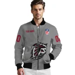 custom atlanta falcons claw marking grey bomber jacket best selling