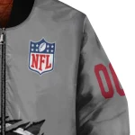custom atlanta falcons claw marking grey bomber jacket best selling