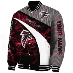 custom atlanta falcons electric flash red varsity jacket best selling