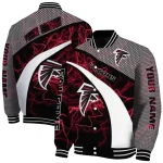 custom atlanta falcons electric flash red varsity jacket best selling