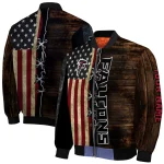 custom atlanta falcons flag wood brown bomber jacket best selling