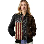 custom atlanta falcons flag wood brown bomber jacket best selling