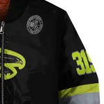custom atlanta falcons heartbeat accent black green bomber jacket best selling