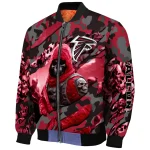 custom atlanta falcons skull horde red bomber jacket best selling