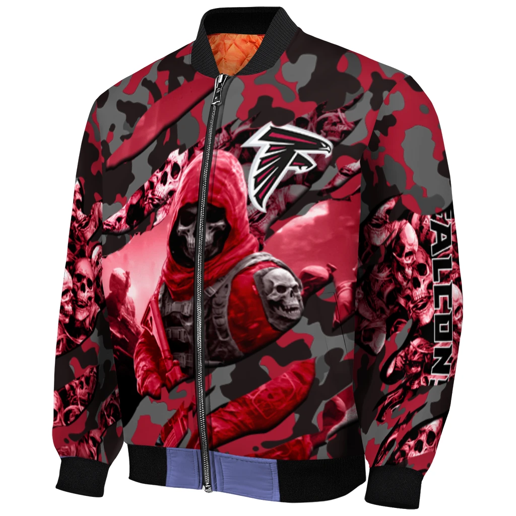 custom atlanta falcons skull horde red bomber jacket fashion forward custom atlanta falcons skull horde red bomber jacket fashion forward