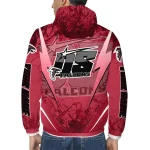 custom atlanta falcons us rock star red windbreaker jacket best selling