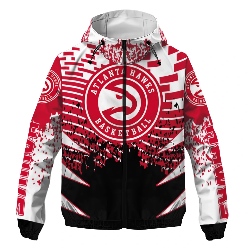 custom atlanta hawks brick motion red black windbreaker jacket best selling custom atlanta hawks brick motion red black windbreaker jacket best selling