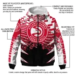 custom atlanta hawks brick motion red black windbreaker jacket best selling