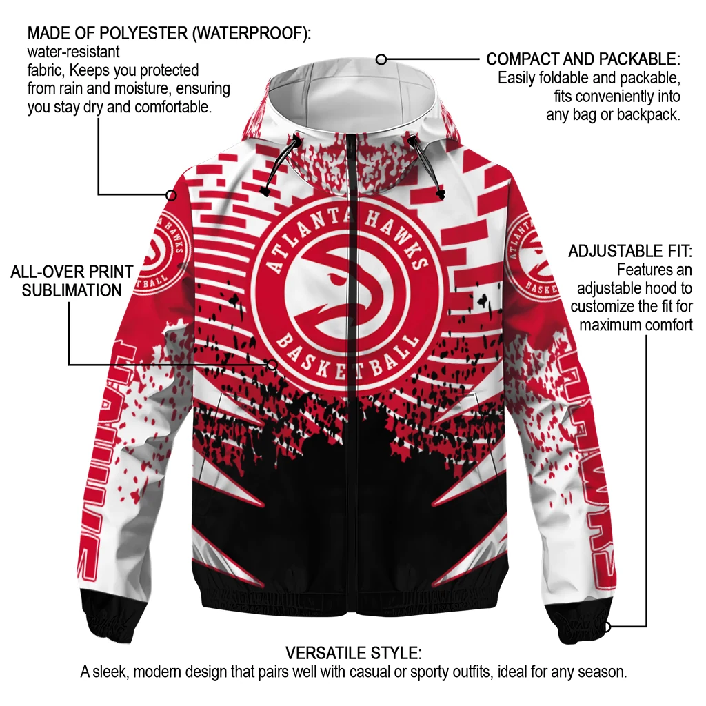 custom atlanta hawks brick motion red black windbreaker jacket new arrival custom atlanta hawks brick motion red black windbreaker jacket new arrival