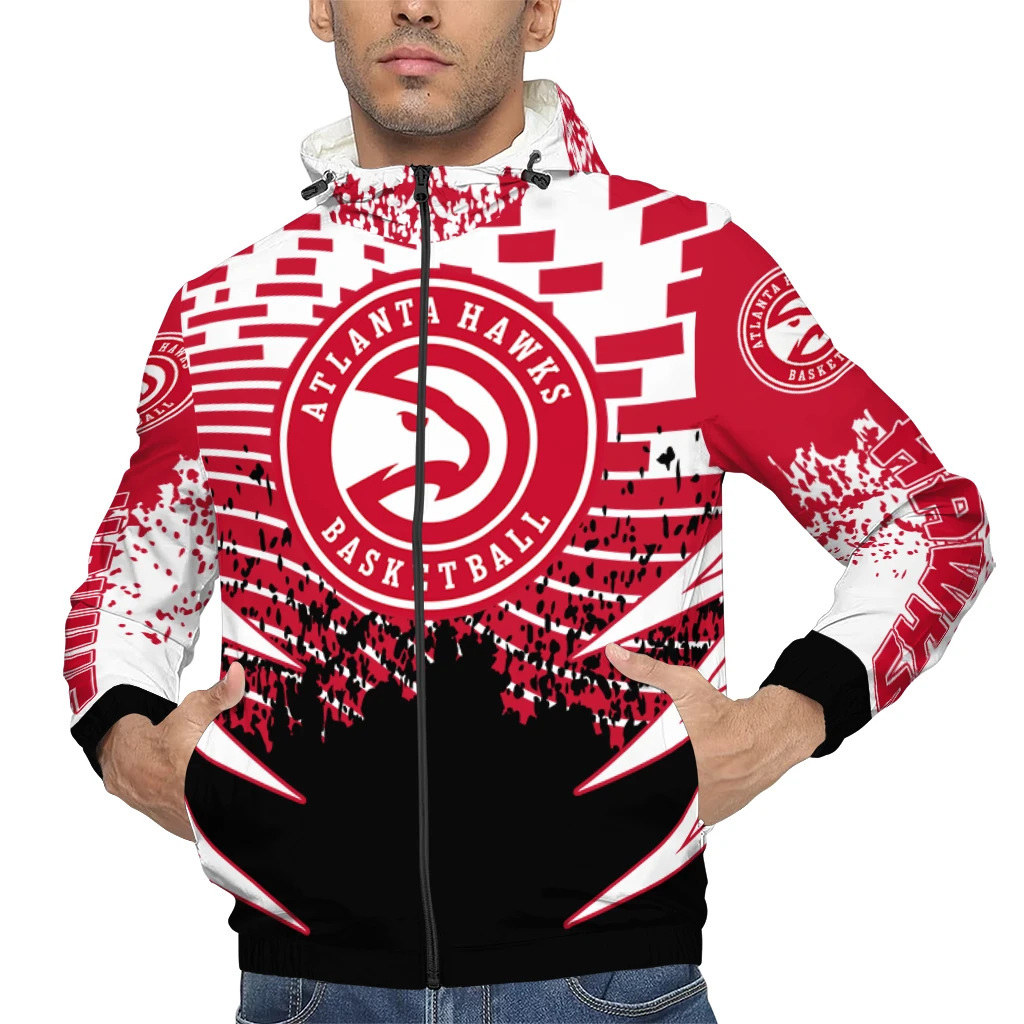 custom atlanta hawks brick motion red black windbreaker jacket top rated custom atlanta hawks brick motion red black windbreaker jacket top rated