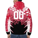 custom atlanta hawks brick motion red black windbreaker jacket best selling