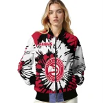 custom atlanta hawks burst splatter red bomber jacket best selling