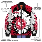 custom atlanta hawks burst splatter red bomber jacket best selling