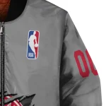 custom atlanta hawks claw accent grey bomber jacket best selling