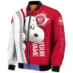 custom atlanta hawks snoopy head red bomber jacket best selling