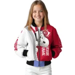 custom atlanta hawks snoopy head red bomber jacket best selling