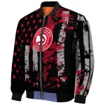 custom atlanta hawks star stripes red black bomber jacket best selling