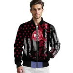 custom atlanta hawks star stripes red black bomber jacket best selling