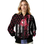 custom atlanta hawks star stripes red black bomber jacket best selling