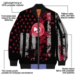custom atlanta hawks star stripes red black bomber jacket best selling