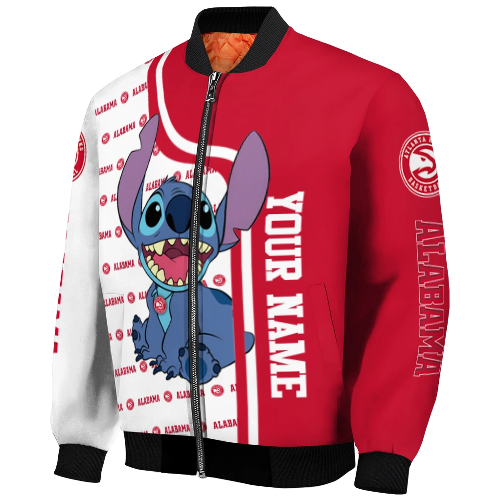 custom atlanta hawks stitch laughing red bomber jacket fashion forward custom atlanta hawks stitch laughing red bomber jacket fashion forward
