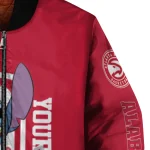custom atlanta hawks stitch laughing red bomber jacket best selling