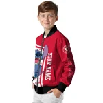 custom atlanta hawks stitch laughing red bomber jacket best selling