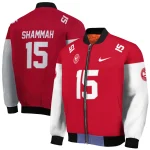custom atlanta hawks team patch red bomber jacket best selling